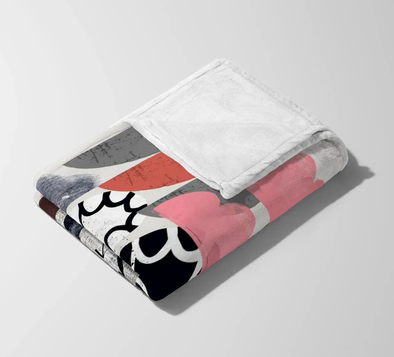 Collage di forme 05 coperta in pile da Little Dean