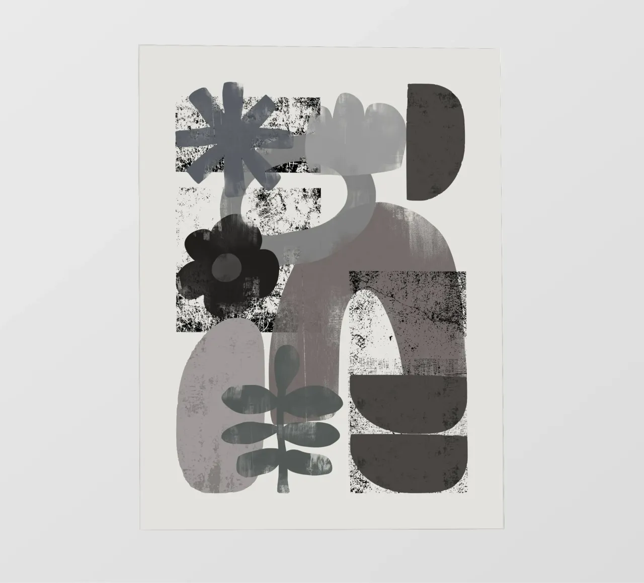 Collage di forme monocromatiche telo in pvc da Little Dean