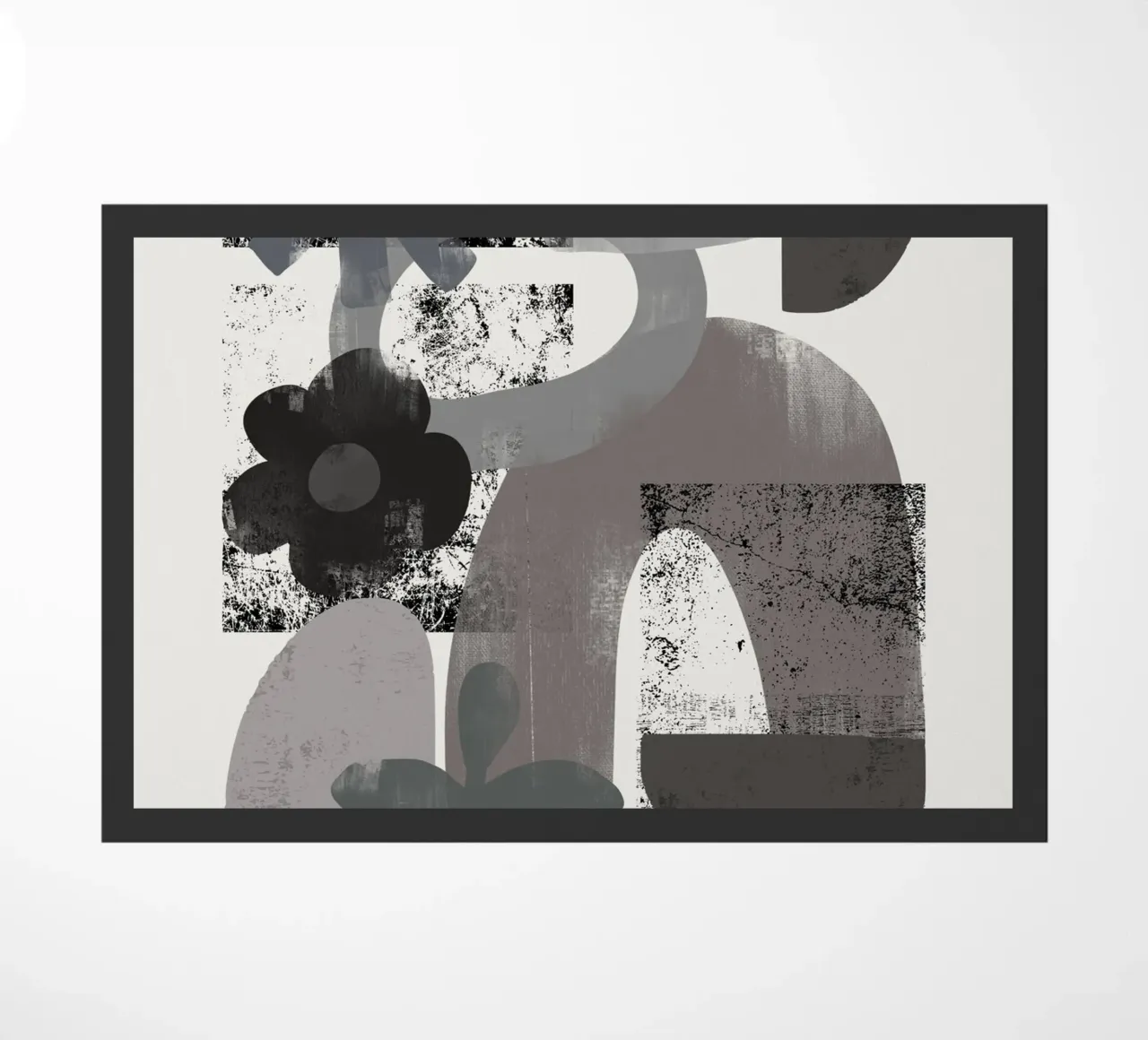 Collage di forme monocromatiche zerbino da Little Dean