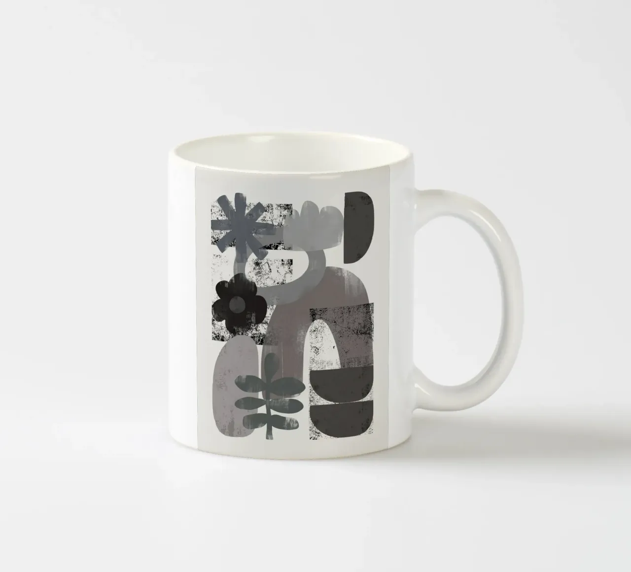 Collage di forme monocromatiche tazza in ceramica da Little Dean