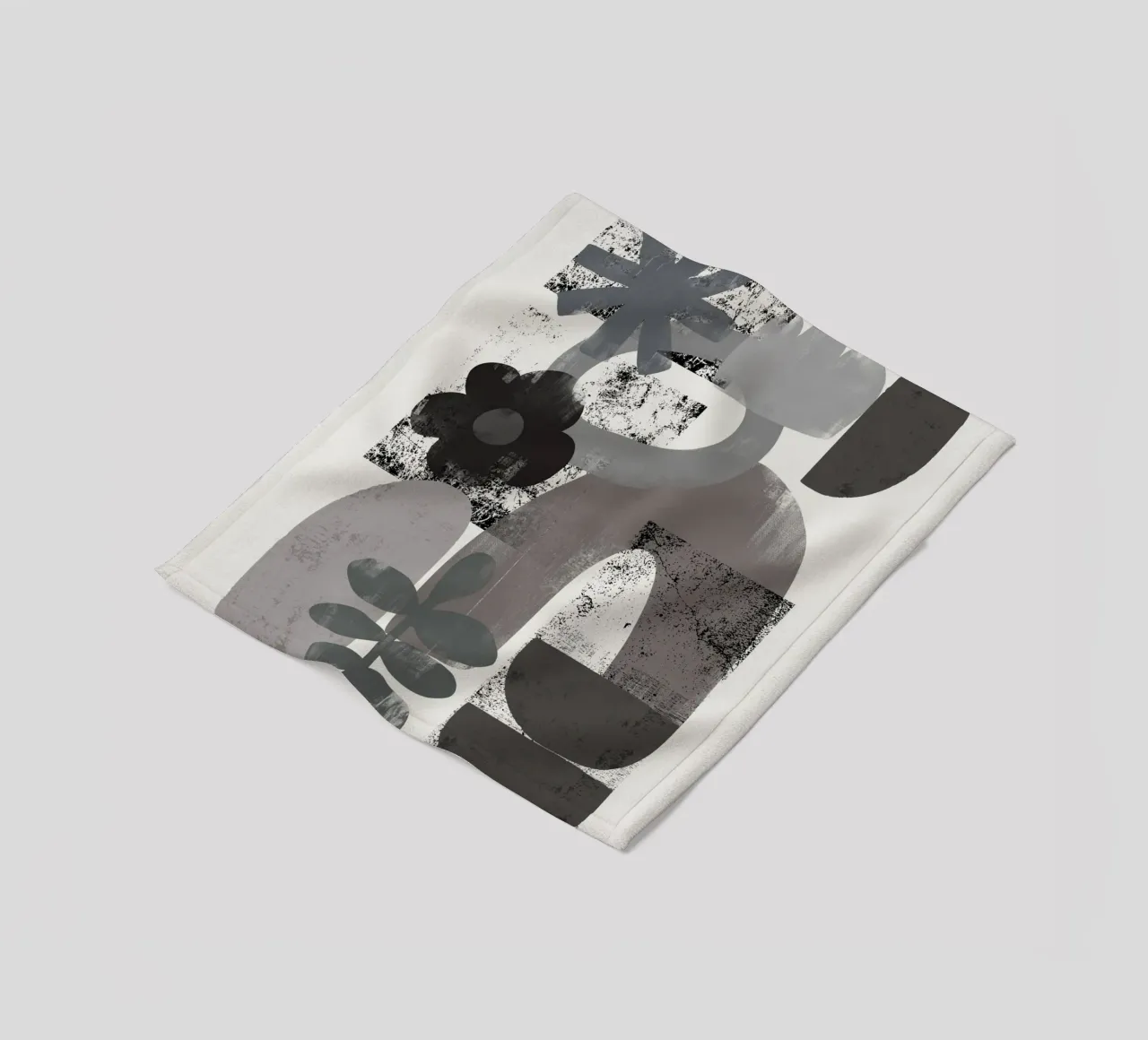 Collage di forme monocromatiche coperta in pile da Little Dean