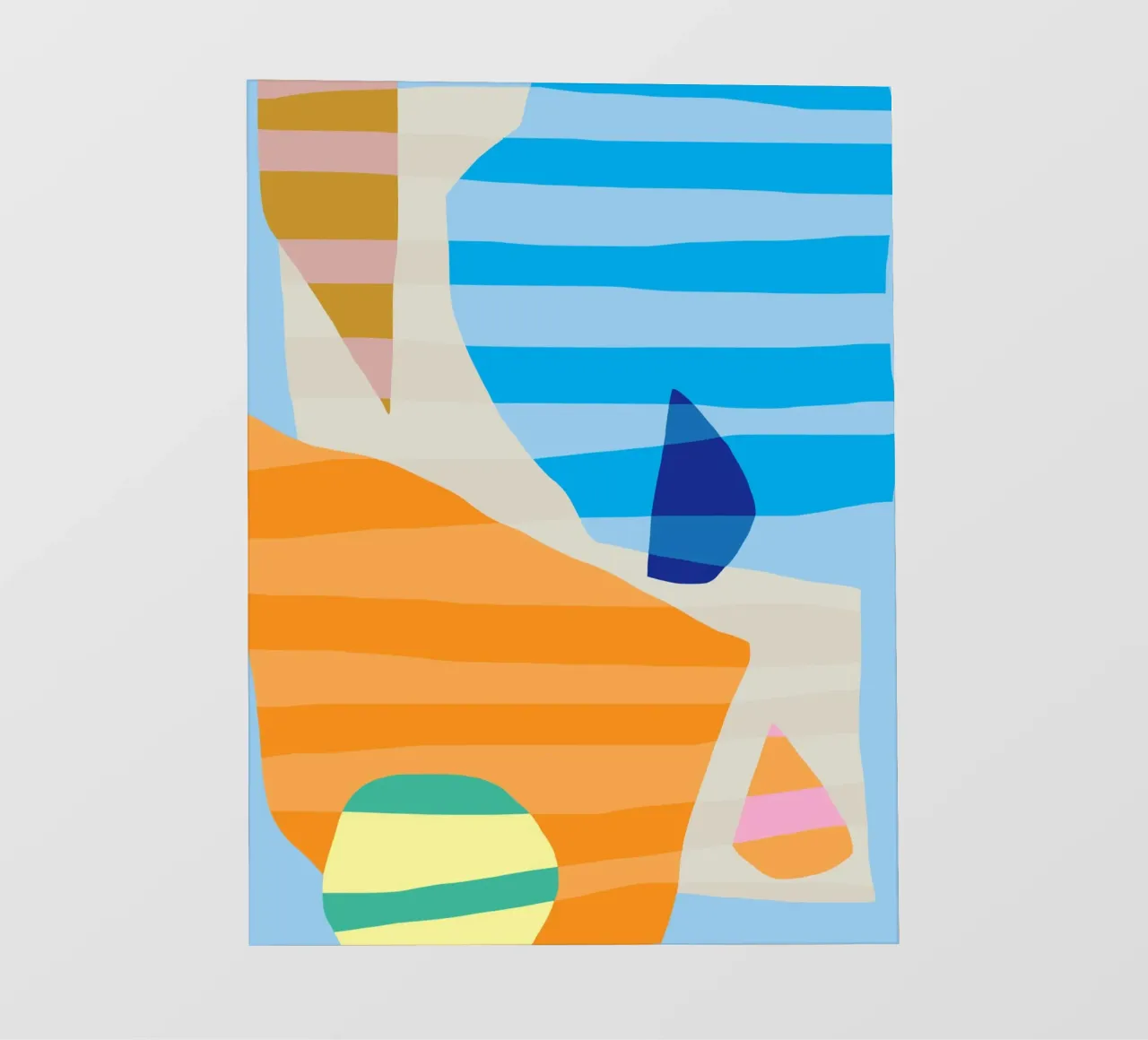 Collage di strisce colorate 01 telo in pvc da Little Dean