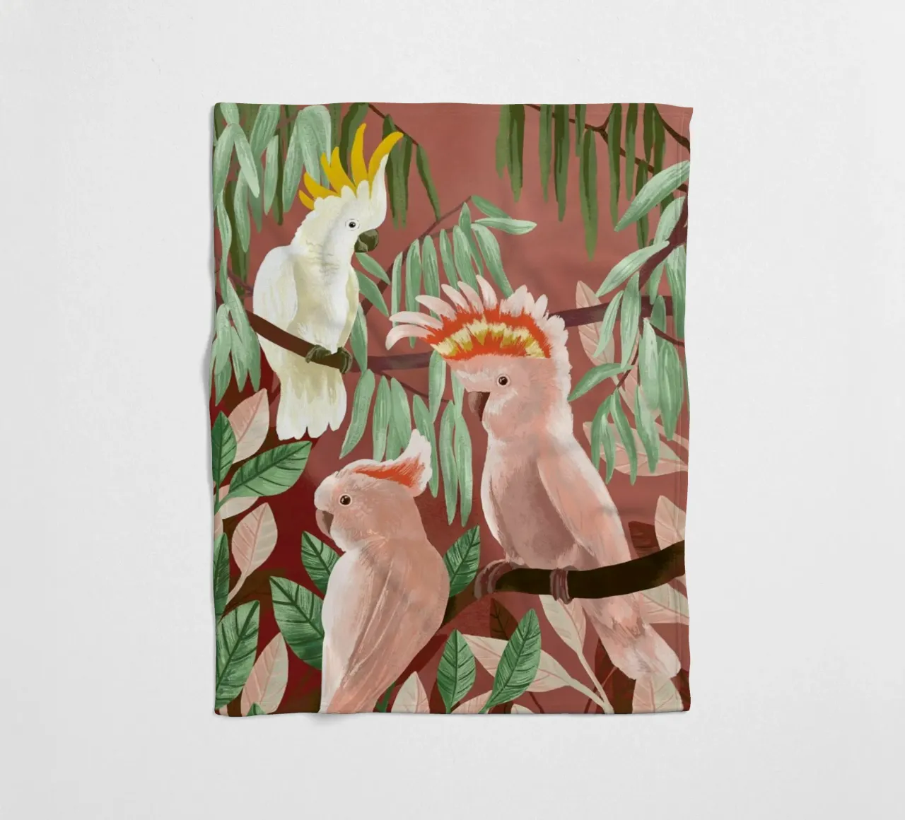 Cockatoos coperta in pile da Goed Blauw