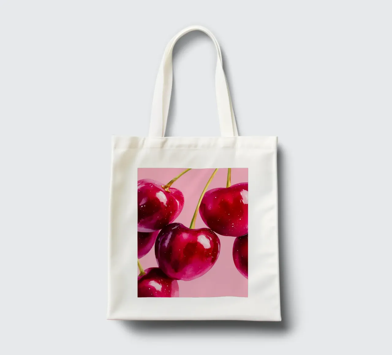Ciliegie rosse succose borsa in juta da Spice & Style