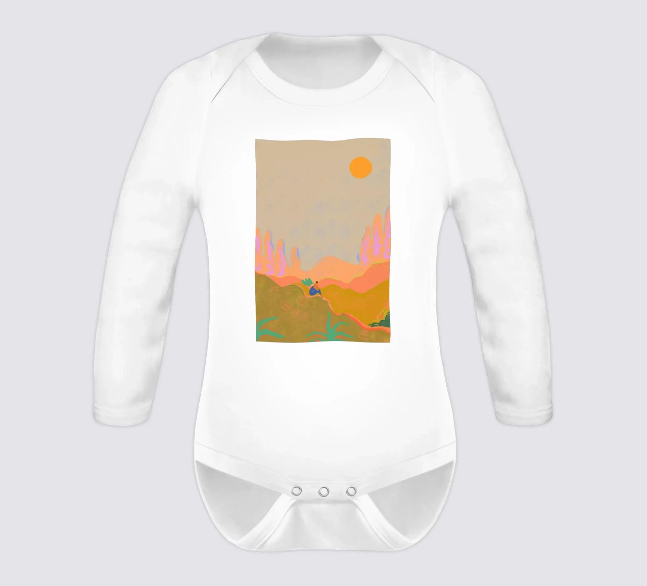 Wide open Spaces body neonato maniche lunghe da Arty Guava