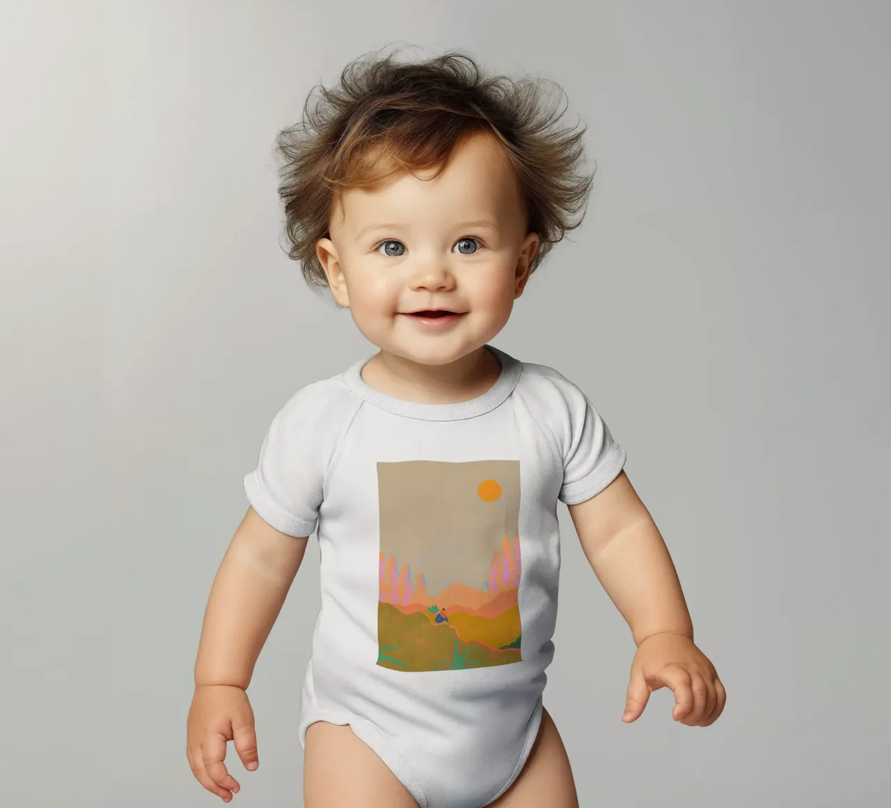 Wide open Spaces Kurzarm Babybody von Arty Guava