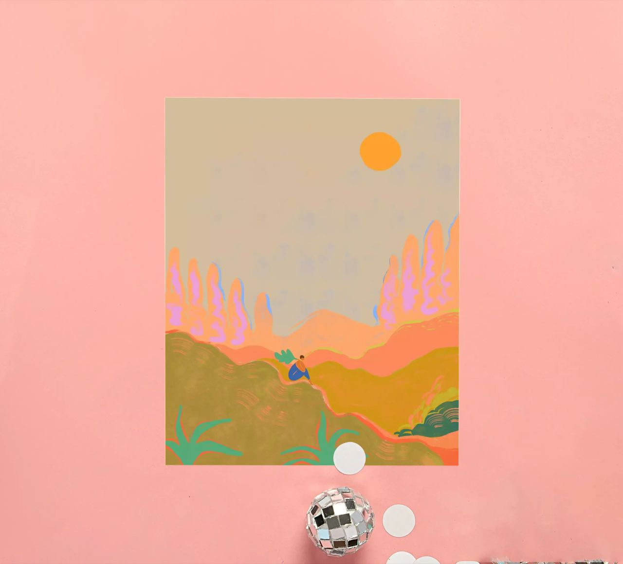 Wide open Spaces pegatina de Arty Guava