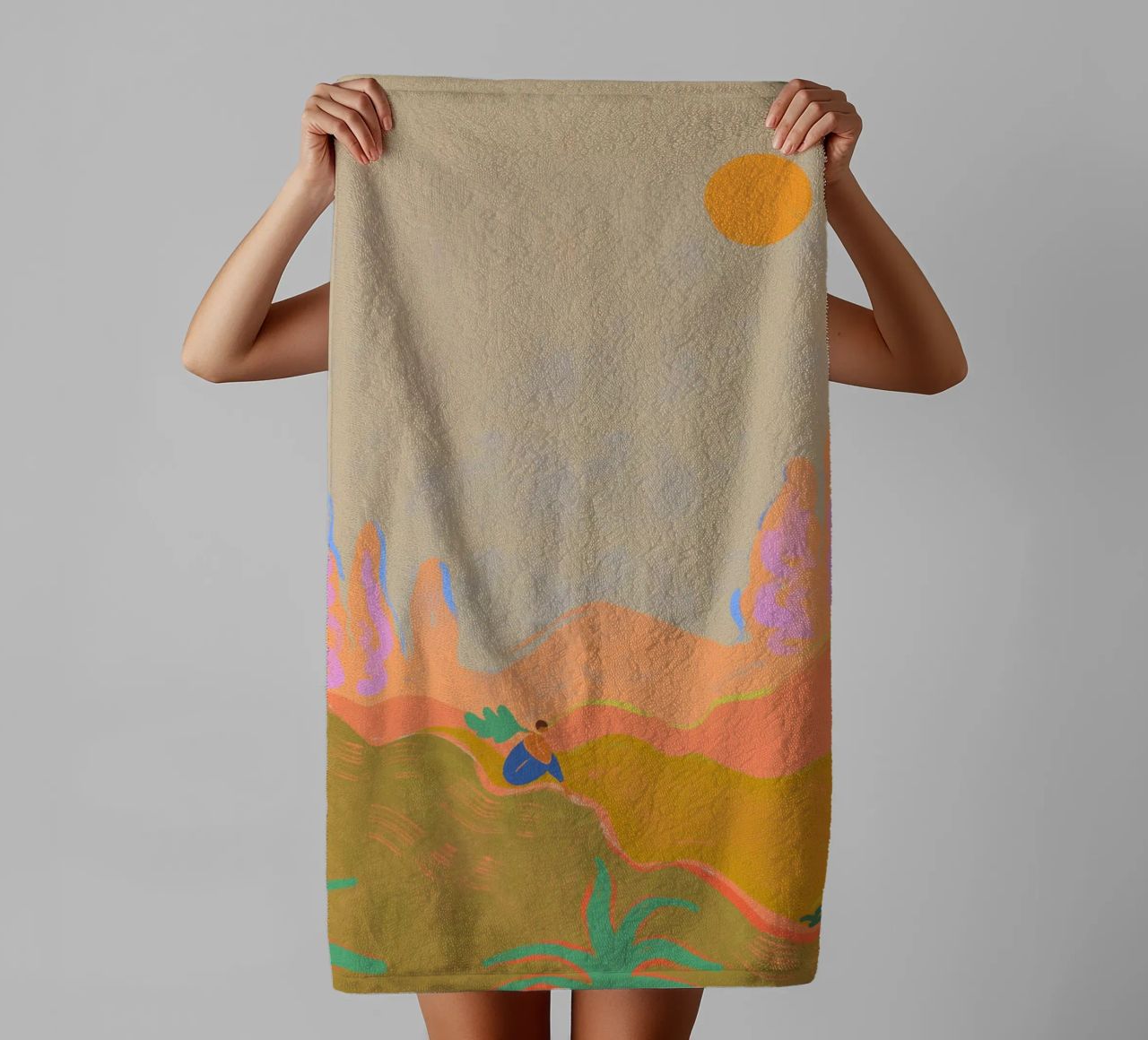 Wide open Spaces towel by Arty Guava