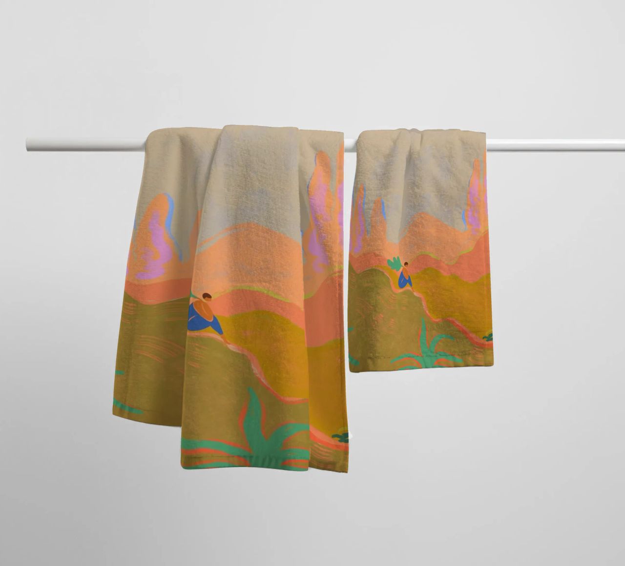 Wide open Spaces towel by Arty Guava