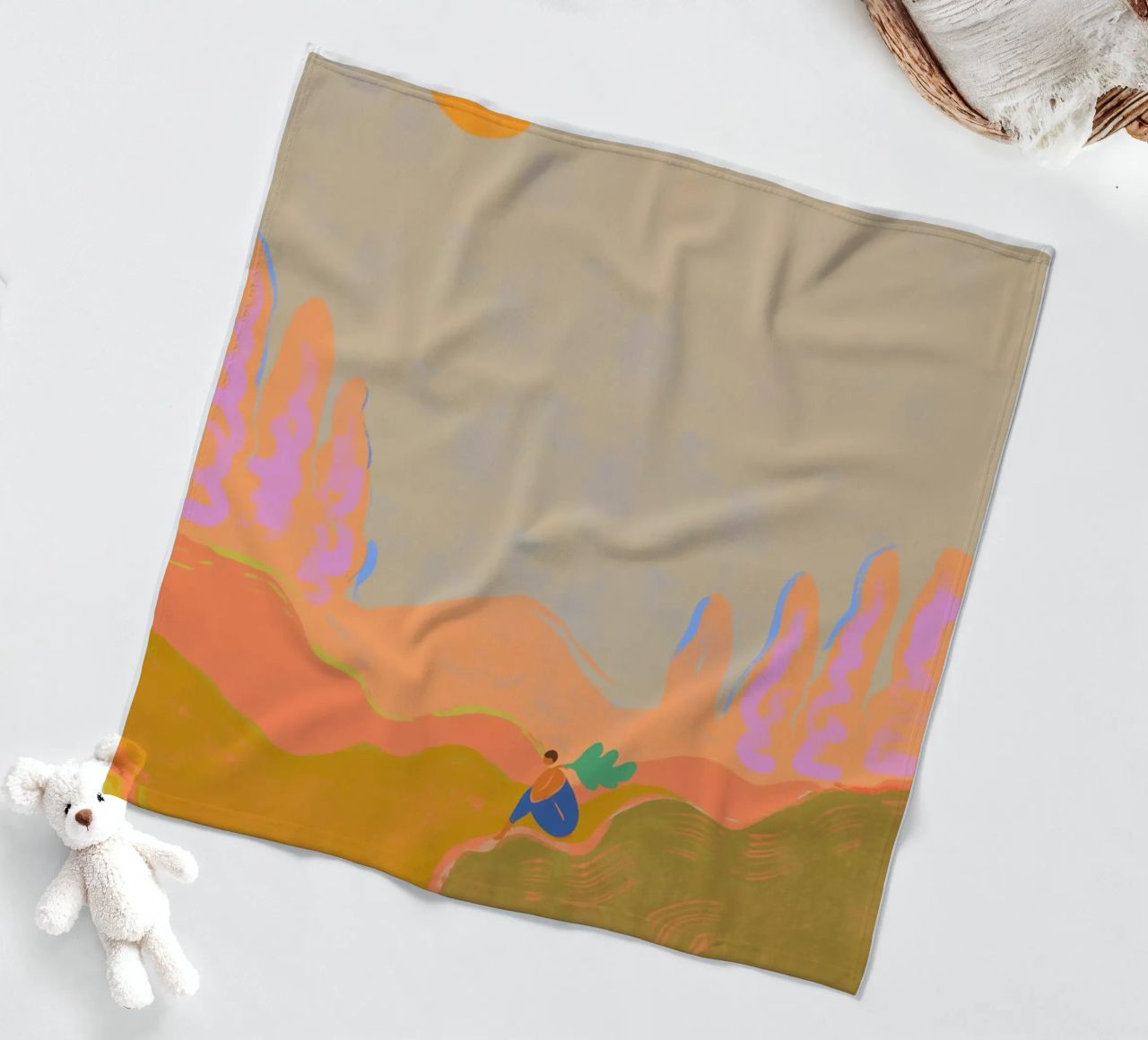 Wide open Spaces fleece blanket by Arty Guava