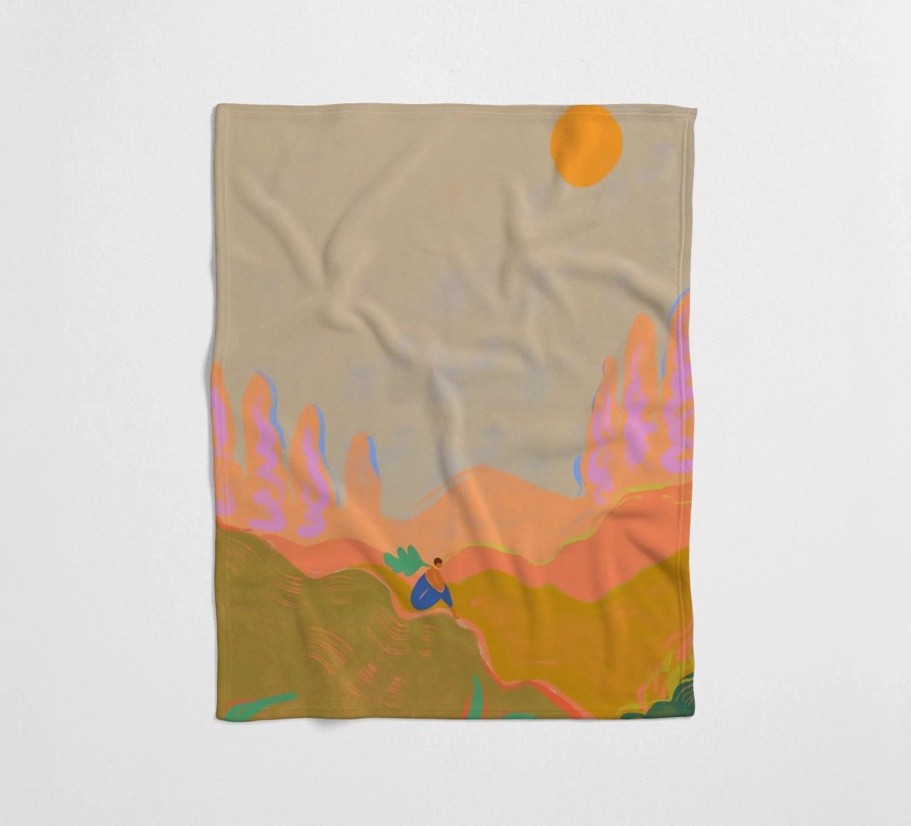 Wide open Spaces fleece blanket by Arty Guava