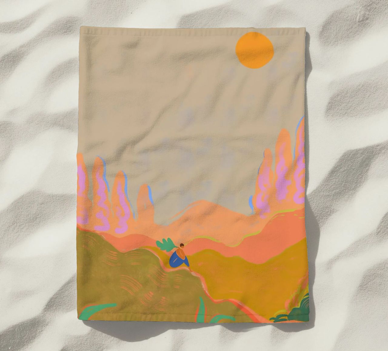 Wide open Spaces beach towel by Arty Guava
