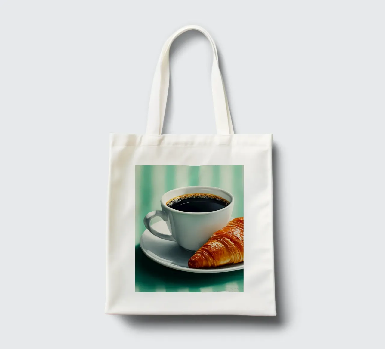 Caffè e croissant del mattino borsa in juta da Spice & Style