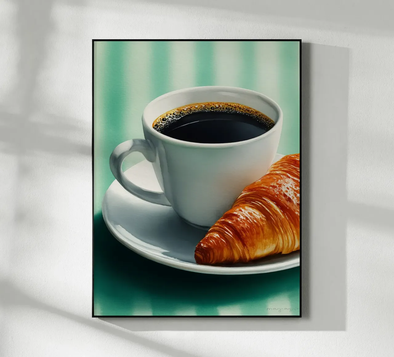 Caffè e croissant del mattino plexiglass da Spice & Style