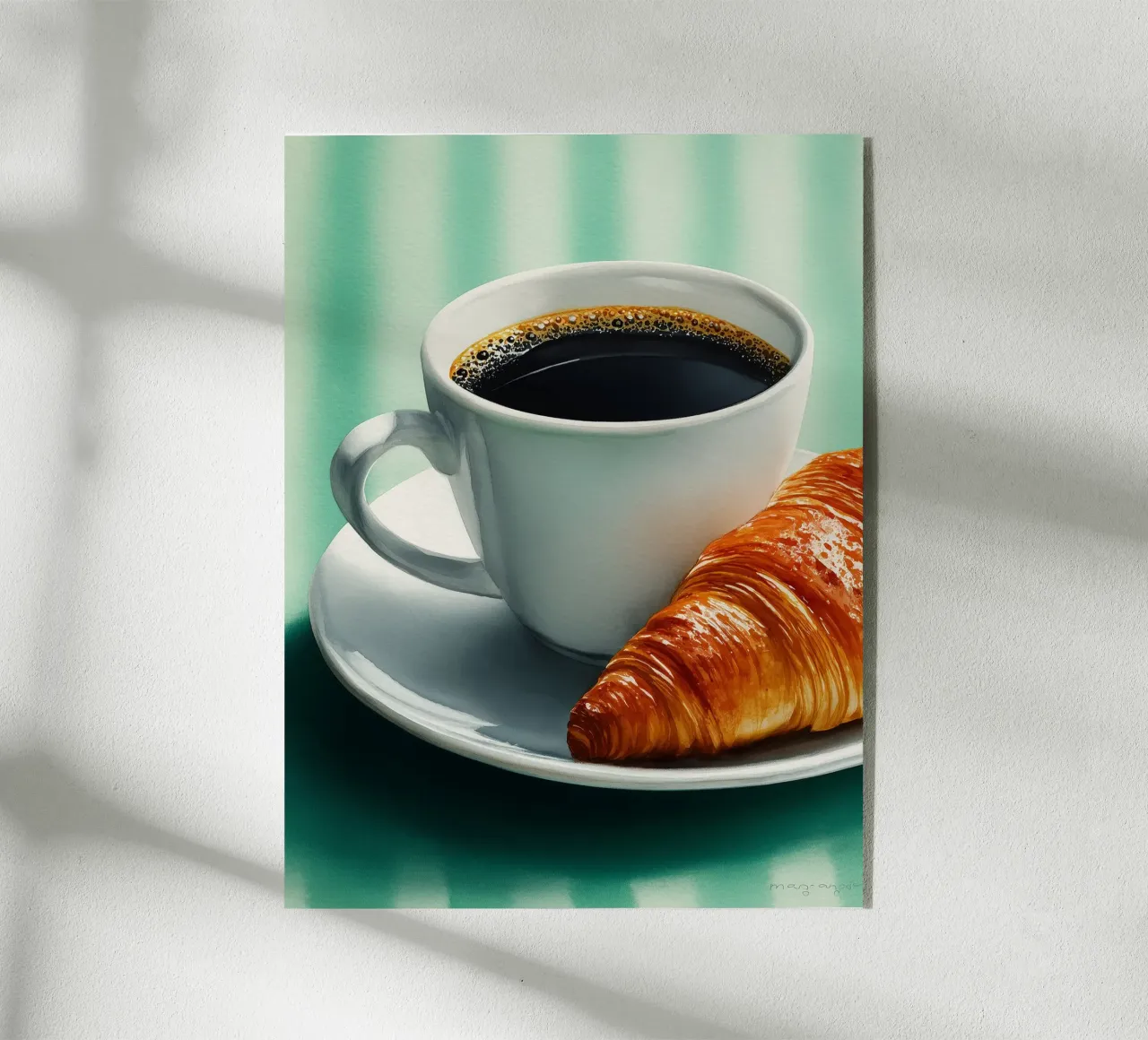 Caffè e croissant del mattino plexiglass da Spice & Style