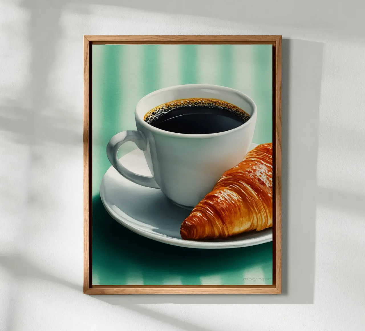 Caffè e croissant del mattino alluminio dibond da Spice & Style