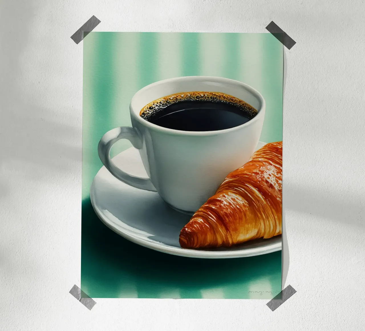 Caffè e croissant del mattino carta hahnemühle da Spice & Style