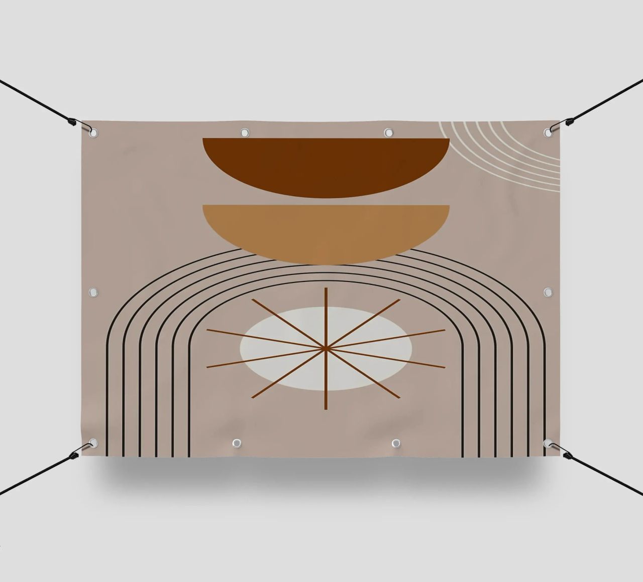 semicerchi stelle linee curve telo in pvc da Matthew W Smith