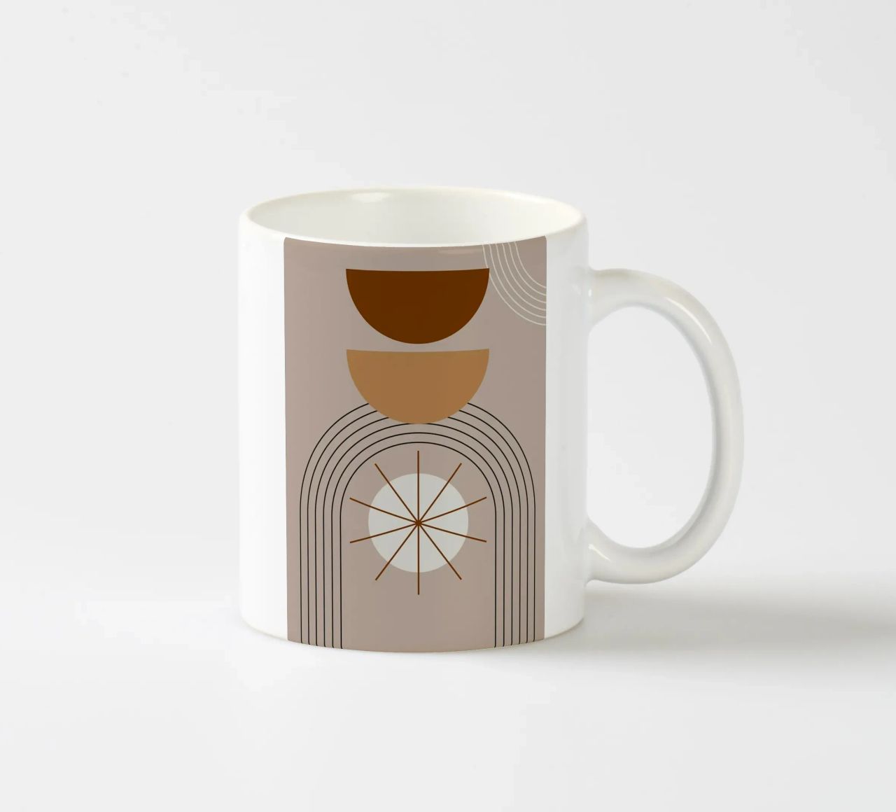 semicerchi stelle linee curve tazza in ceramica da Matthew W Smith
