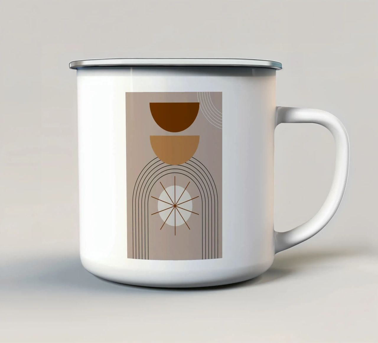 semicerchi stelle linee curve tazza in smalto da Matthew W Smith