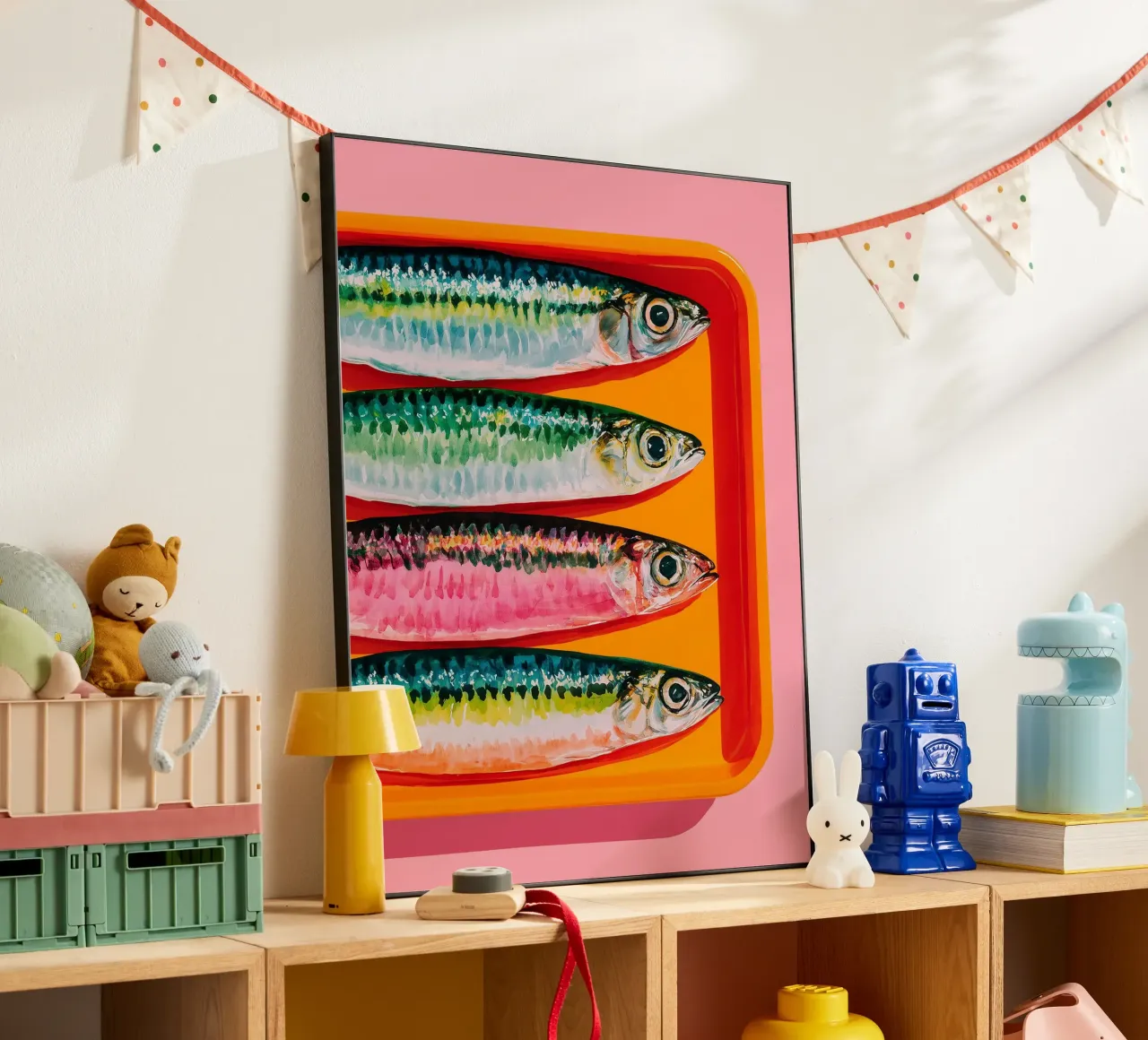 Sardine artistiche in fila alluminio dibond da Spice & Style