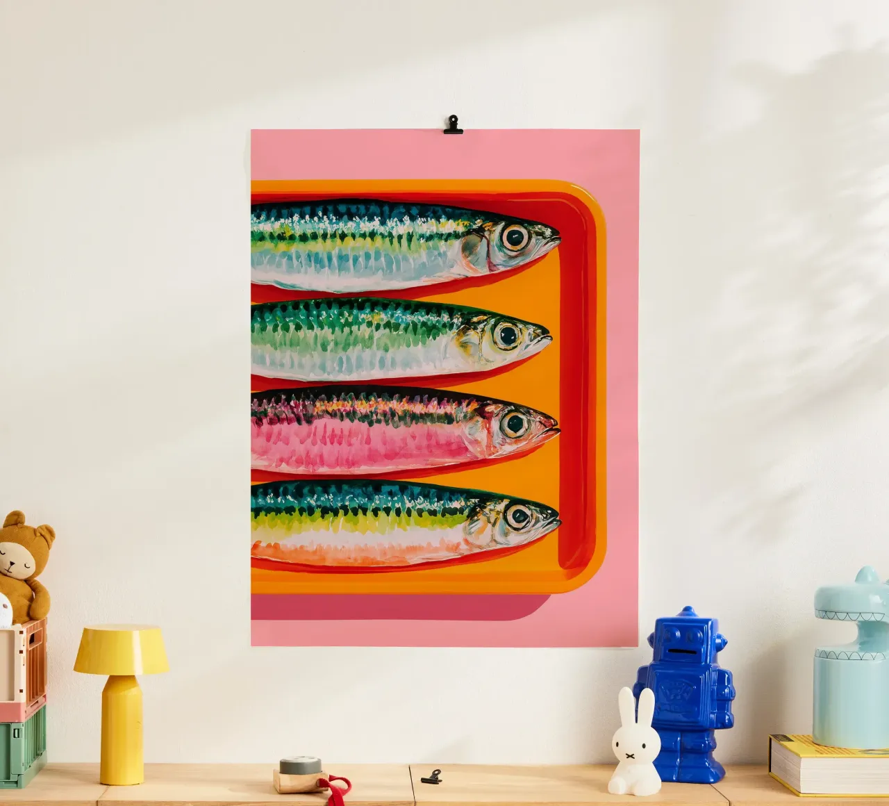 Sardine artistiche in fila carta hahnemühle da Spice & Style