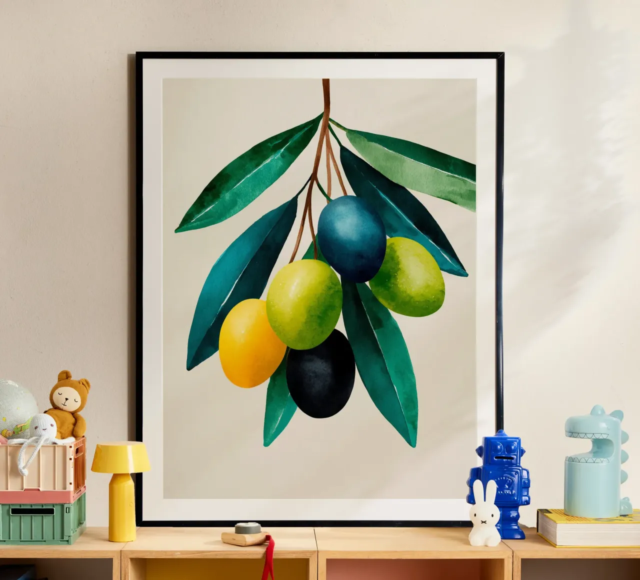 Ramo d'ulivo multicolore poster da Spice & Style