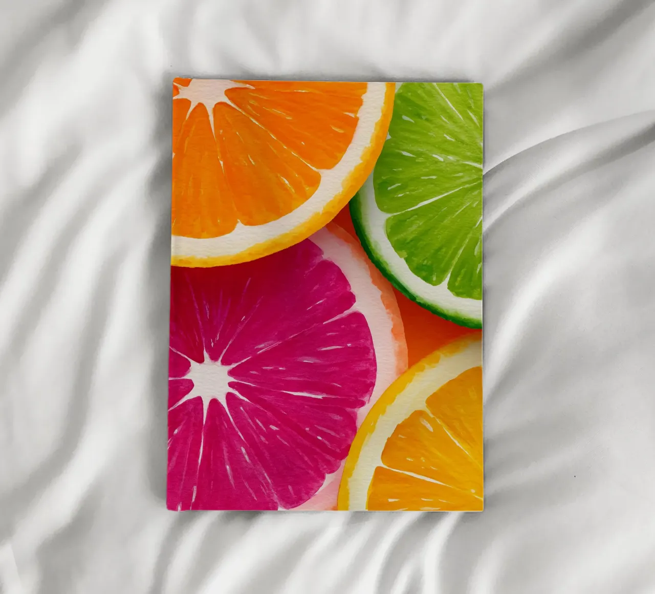 Bright slices of citrus fruit notebook by Spice & Style