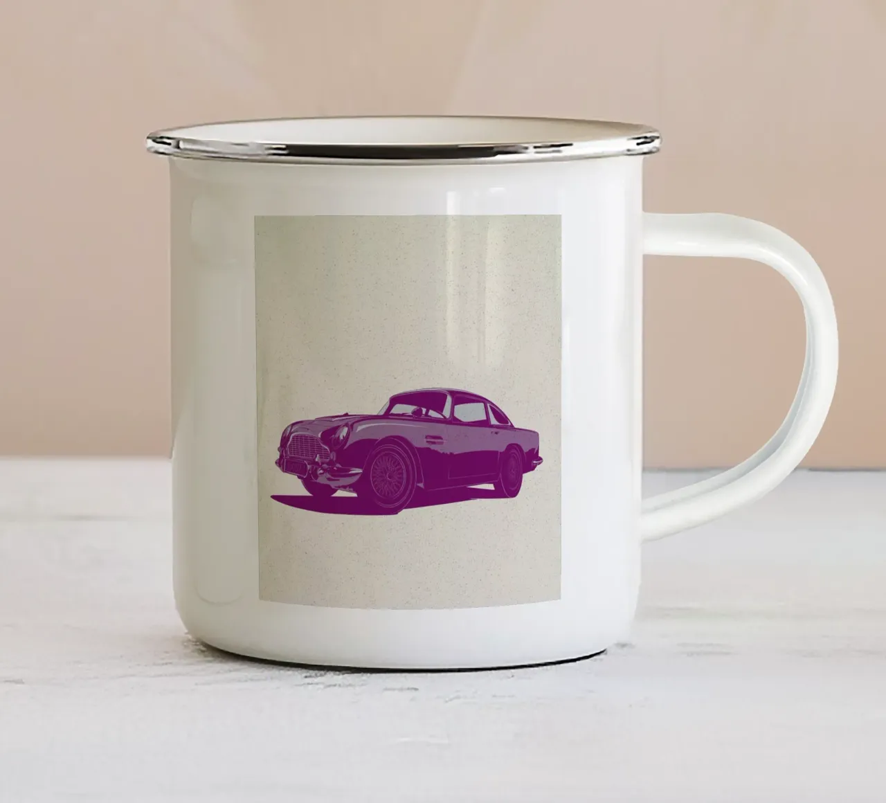 Aston tazza in smalto da Cranio Dsgn