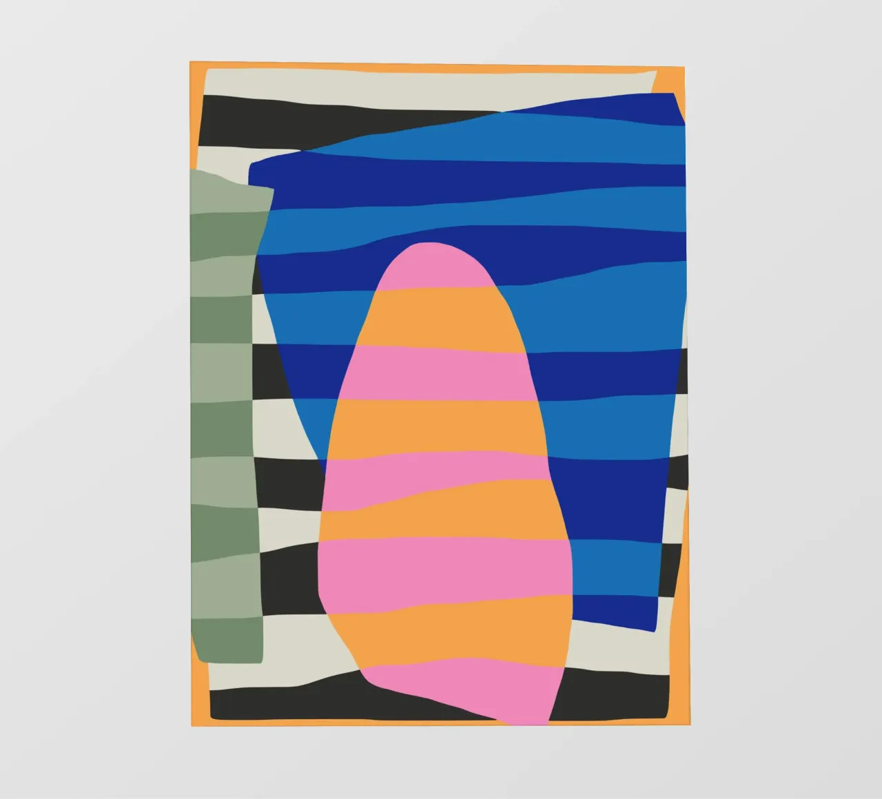 Collage di strisce colorate 03 telo in pvc da Little Dean