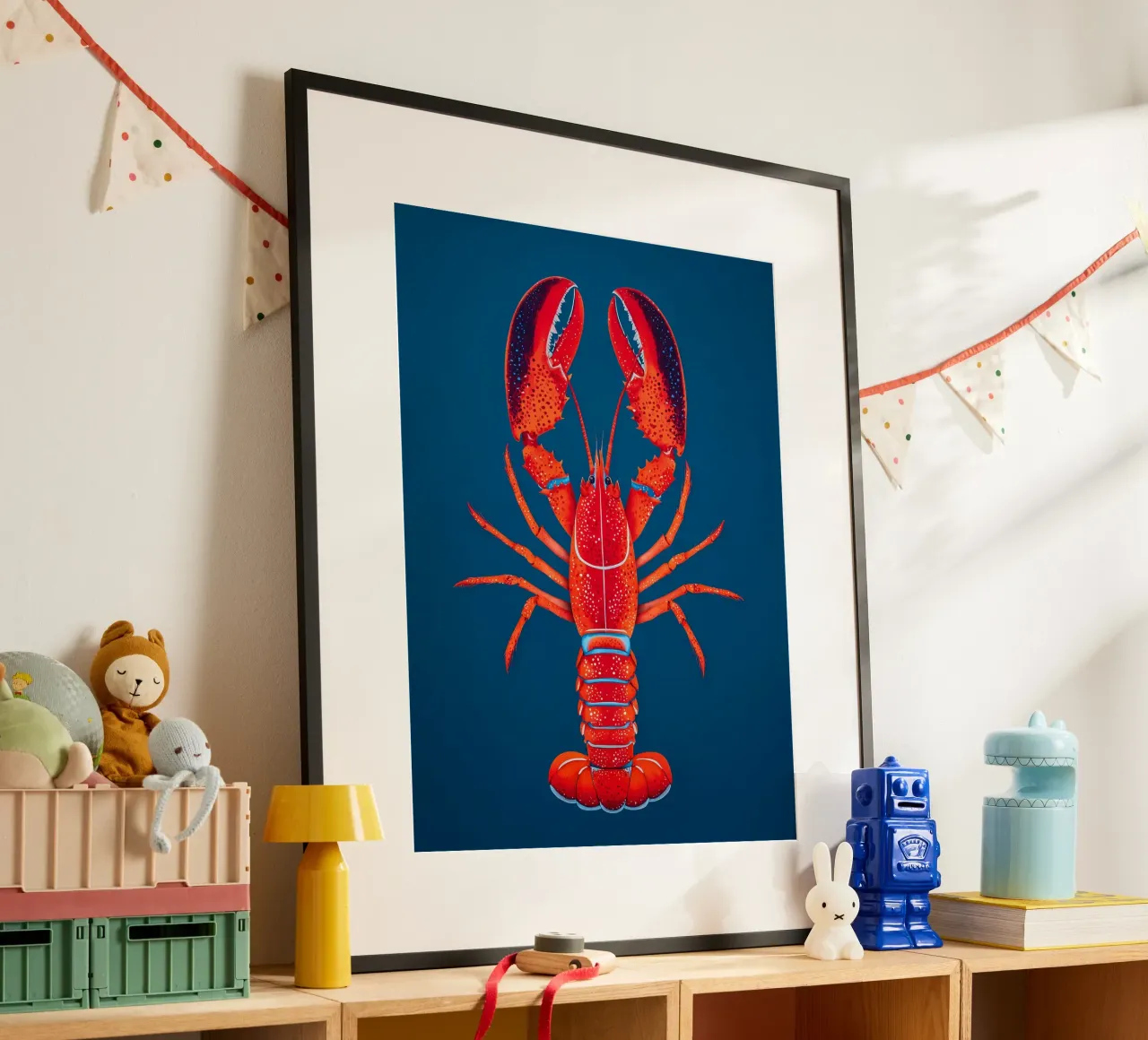 Bright red lobster hahnemühle by Spice & Style