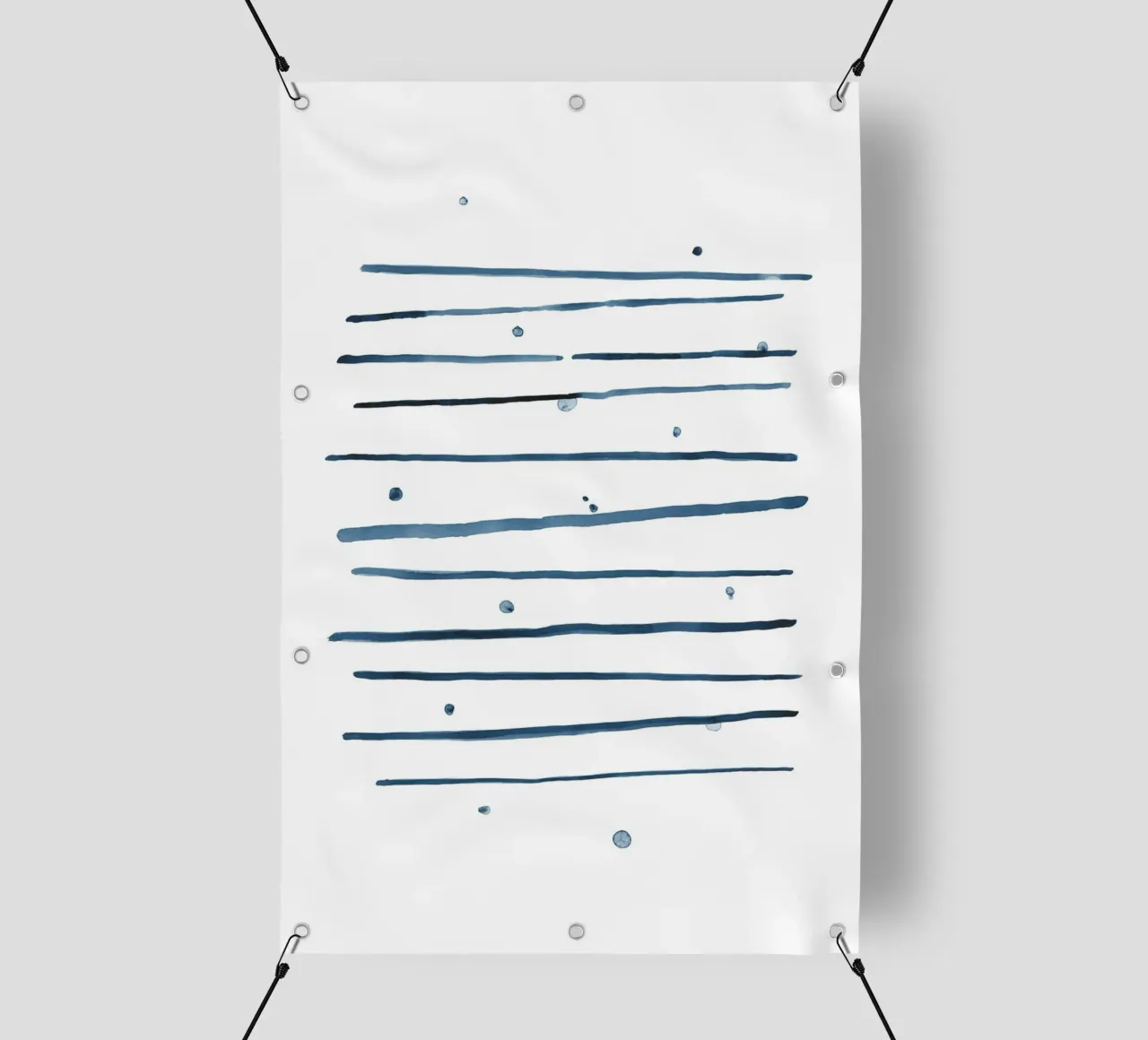 Astrazione acquerello 1 - Blu marino telo in pvc da NouveauPrints
