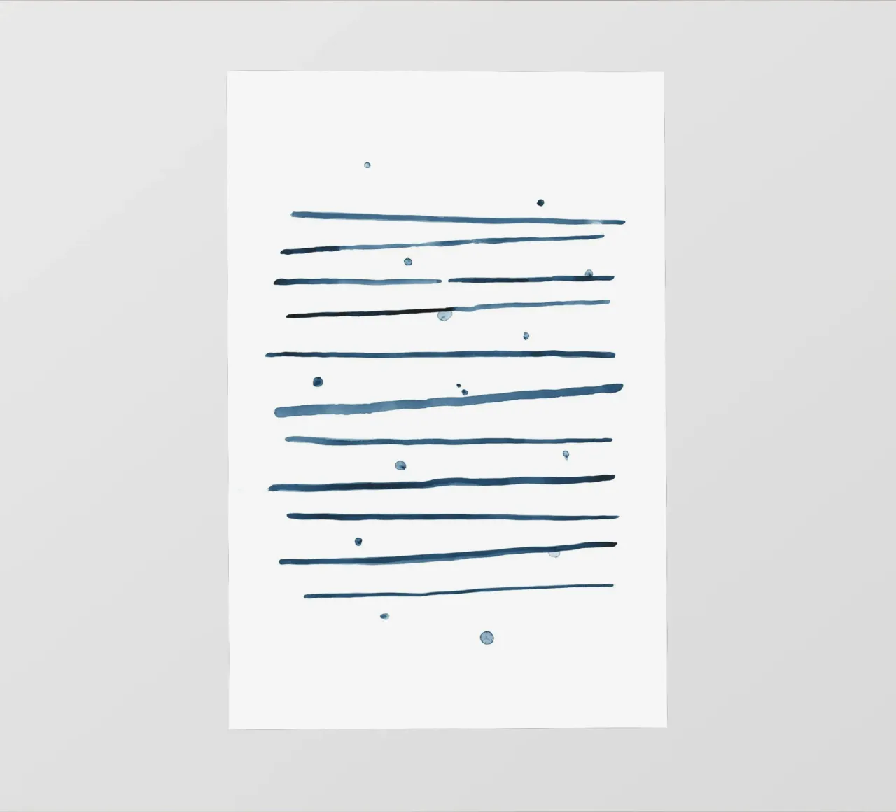 Astrazione acquerello 1 - Blu marino telo in pvc da NouveauPrints