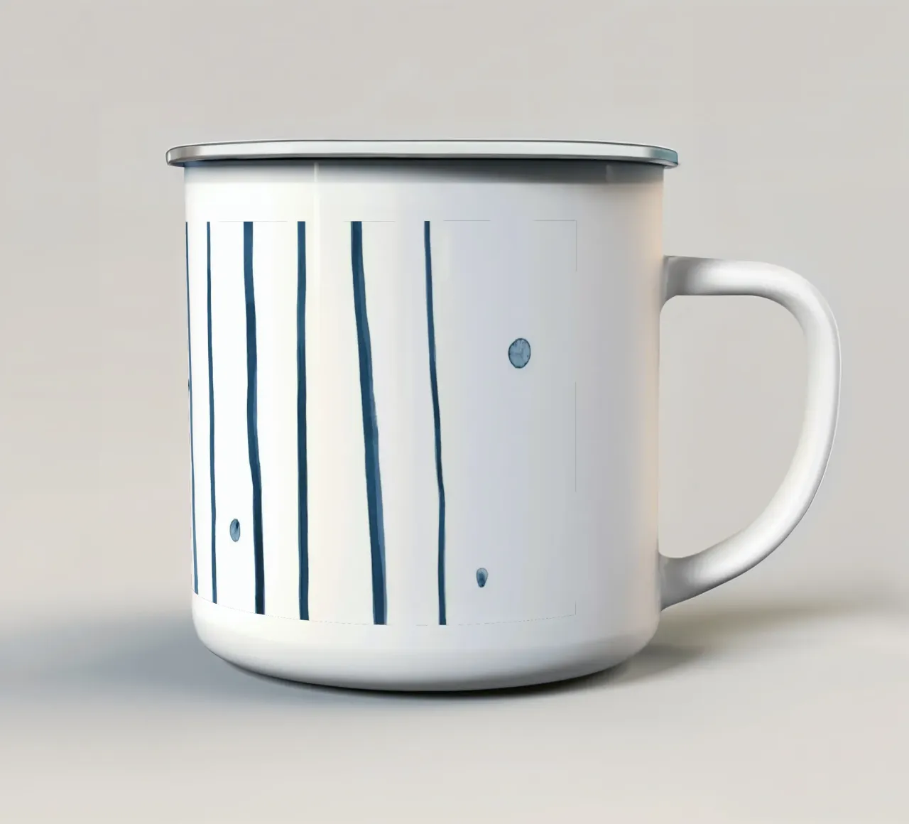 Astrazione acquerello 1 - Blu marino tazza in smalto da NouveauPrints