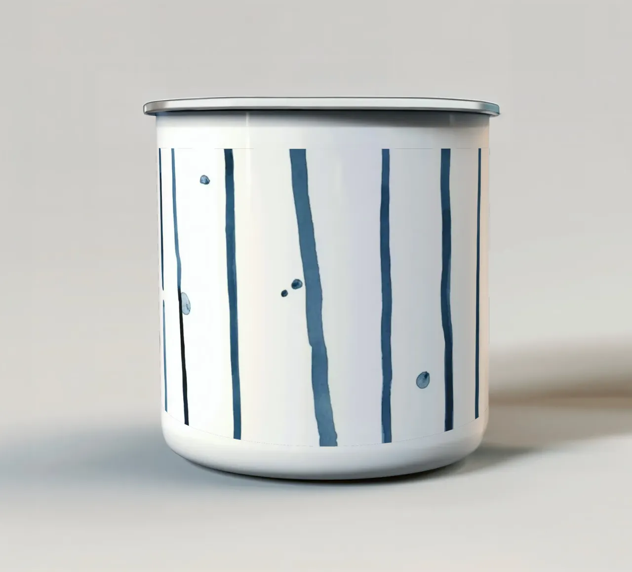 Astrazione acquerello 1 - Blu marino tazza in smalto da NouveauPrints