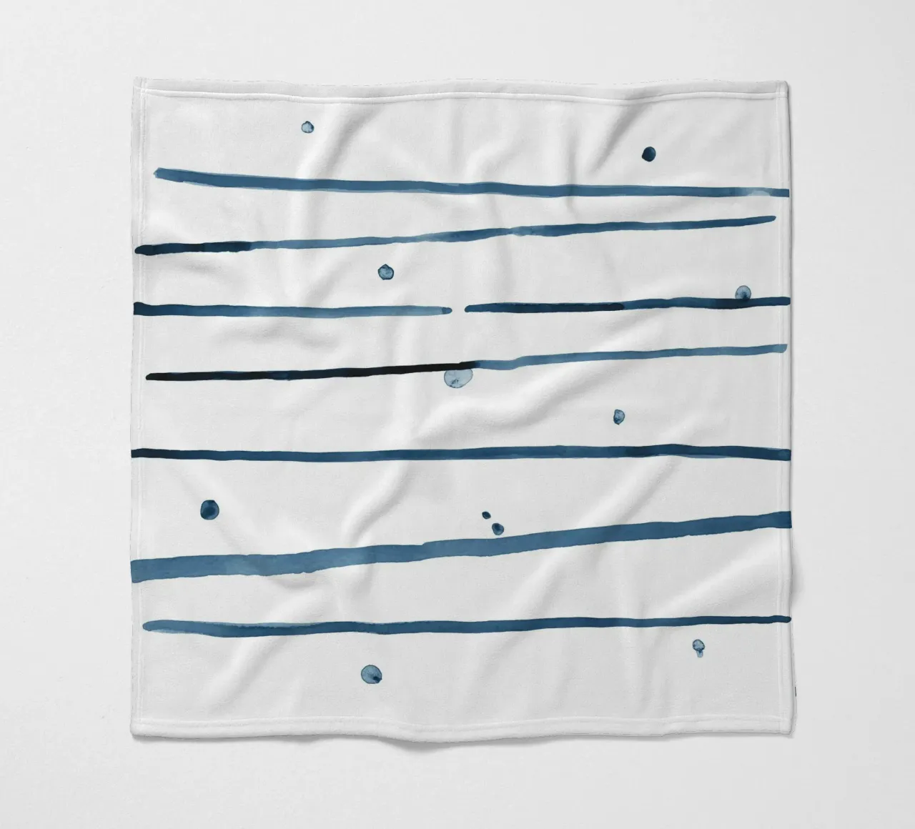 Astrazione acquerello 1 - Blu marino coperta in pile da NouveauPrints
