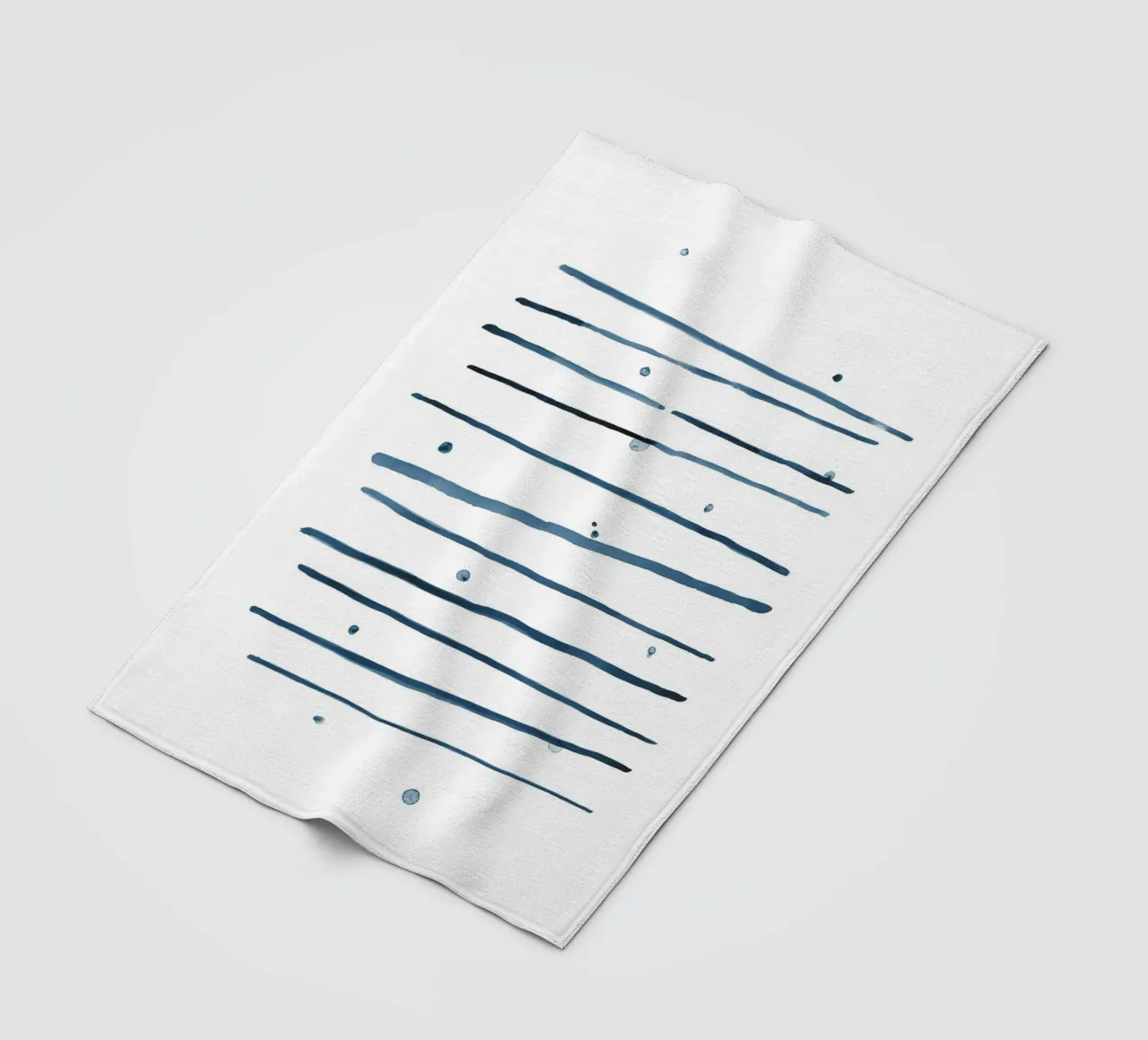 Astrazione acquerello 1 - Blu marino coperta in pile da NouveauPrints