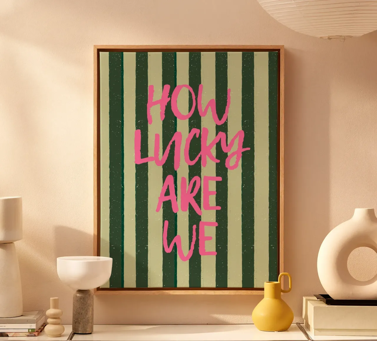HOW LUCKY ARE WE canvas by ArtDesign by KBK