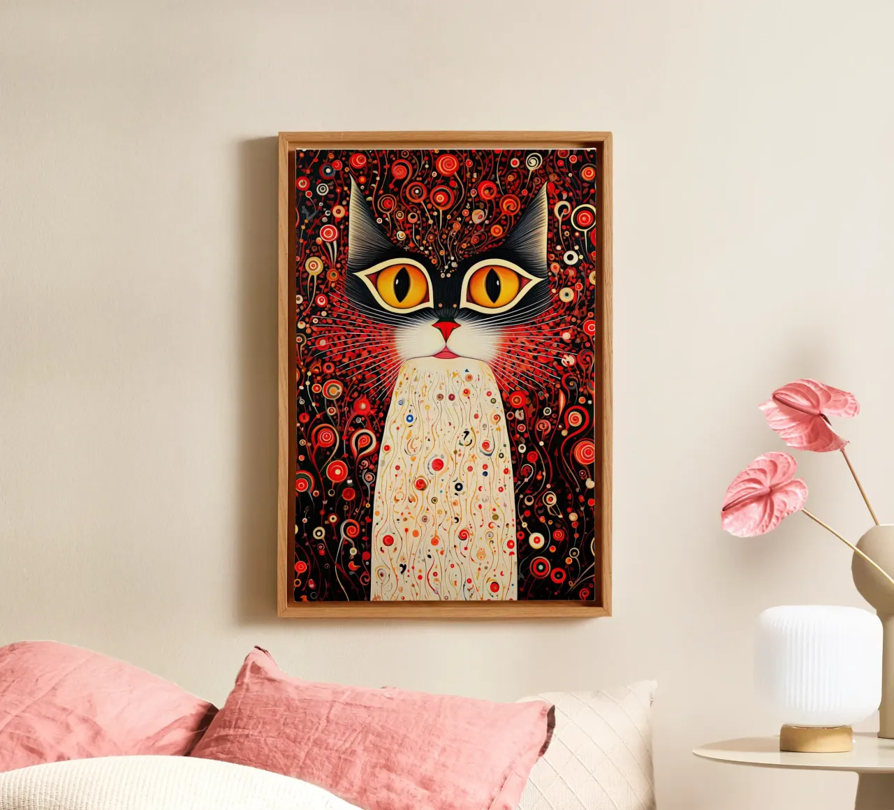 Muurkunst van Imagine canvas met Baklijst van Imagine
