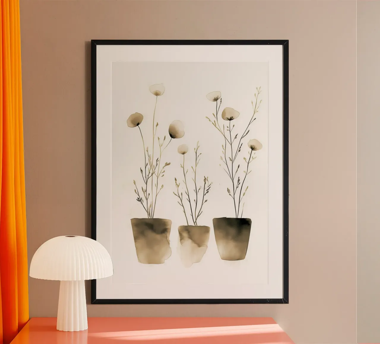 Tre piante in vaso carta hahnemühle da Justyna Jaszke JBJart