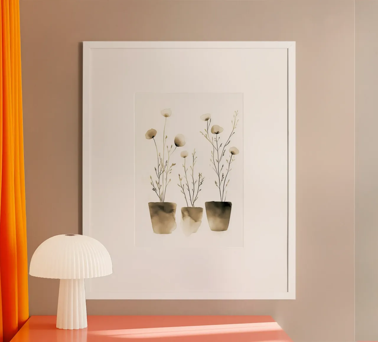 Tre piante in vaso carta hahnemühle da Justyna Jaszke JBJart