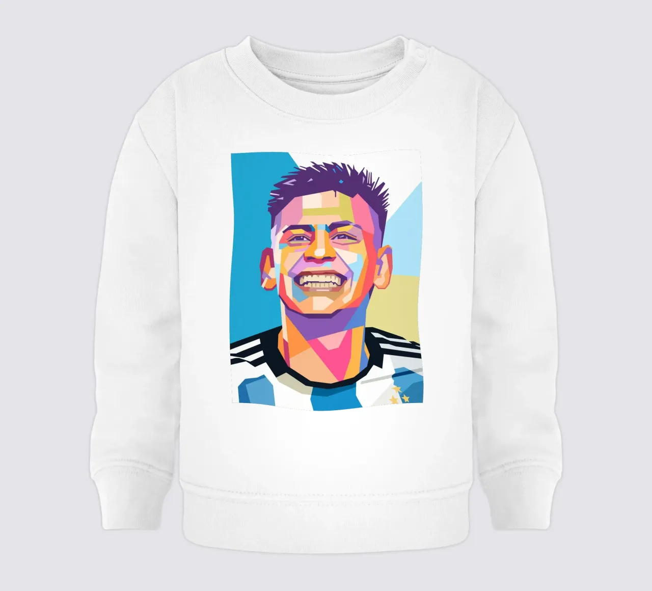 Claudio Echeverri retrato pop art sudadera de bebé de Hantamrata