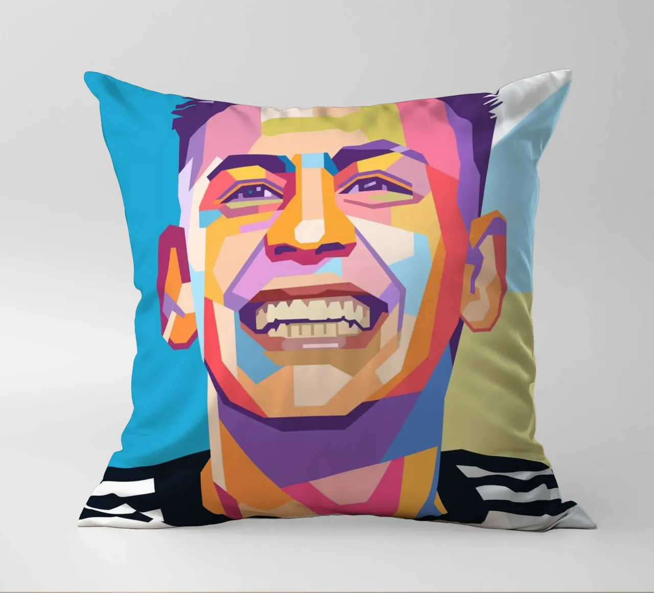 Claudio Echeverri pop art portrait cuscino da Hantamrata