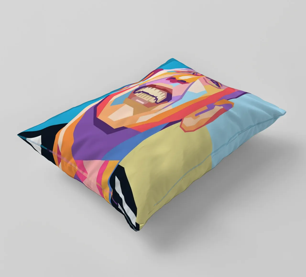 Claudio Echeverri pop art portrait cuscino da Hantamrata