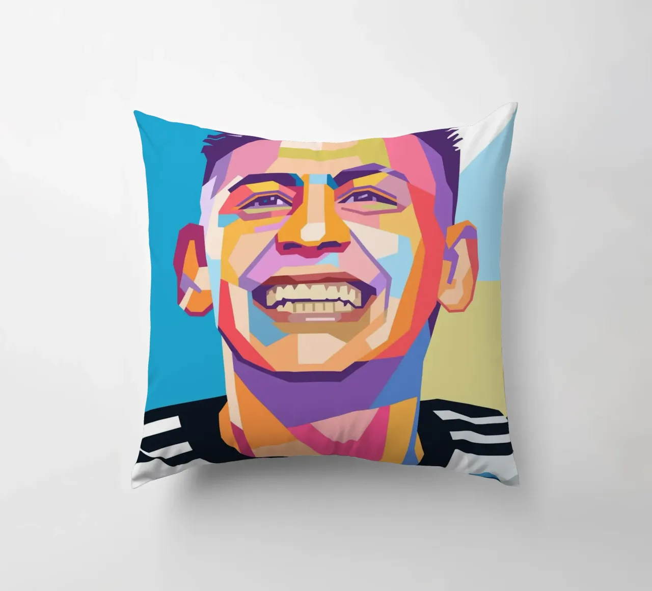 Claudio Echeverri pop art portrait cuscino da Hantamrata