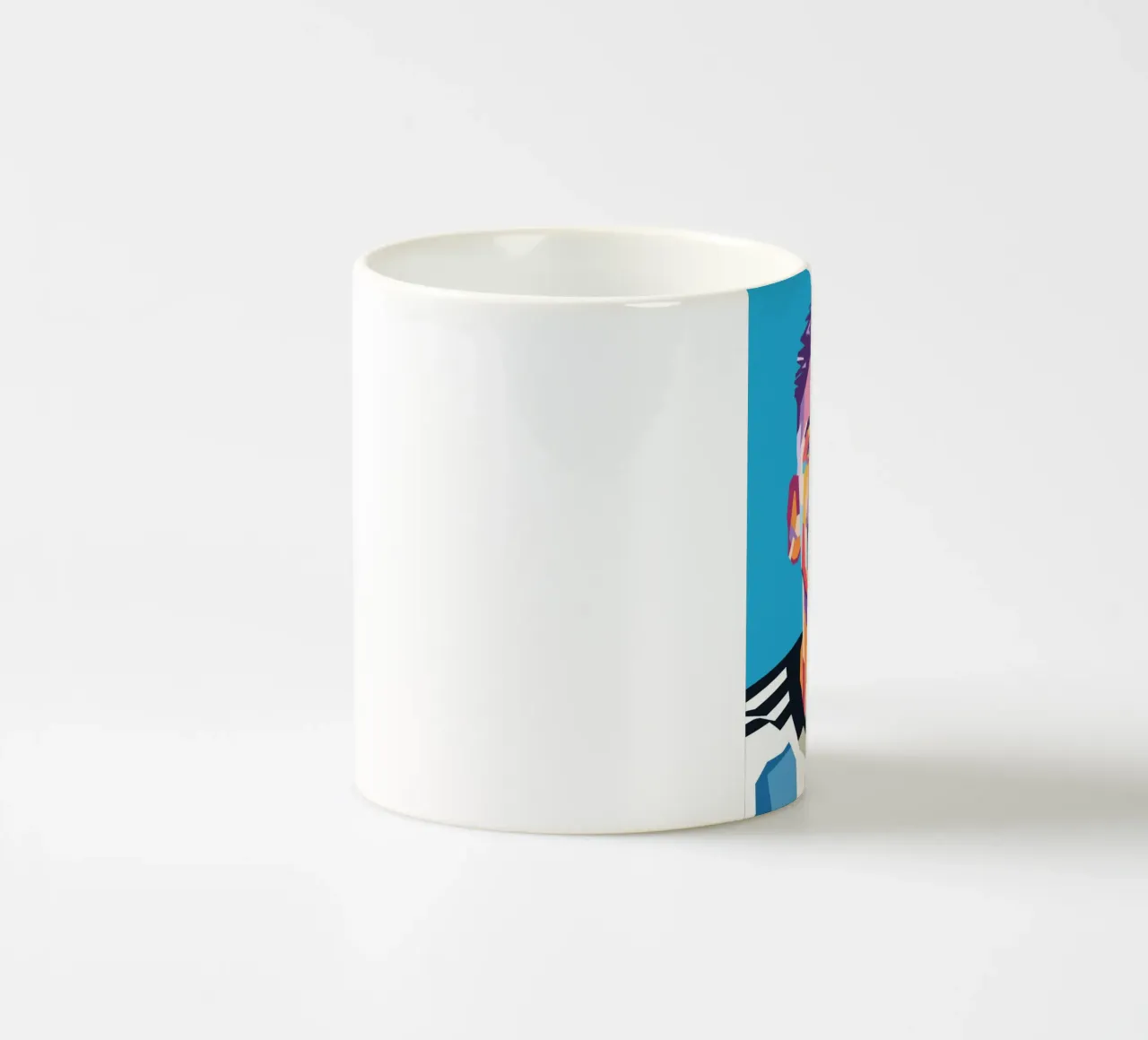 Claudio Echeverri pop art portrait tazza in ceramica da Hantamrata