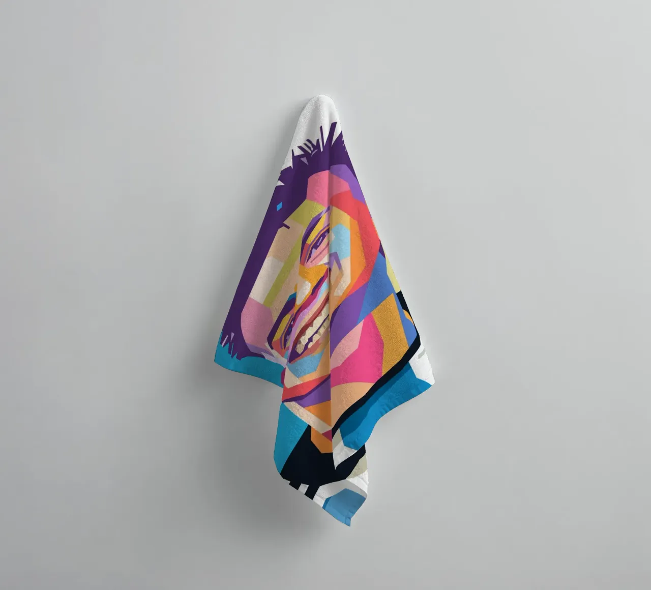 Claudio Echeverri pop art portrait asciugamano da bagno da Hantamrata