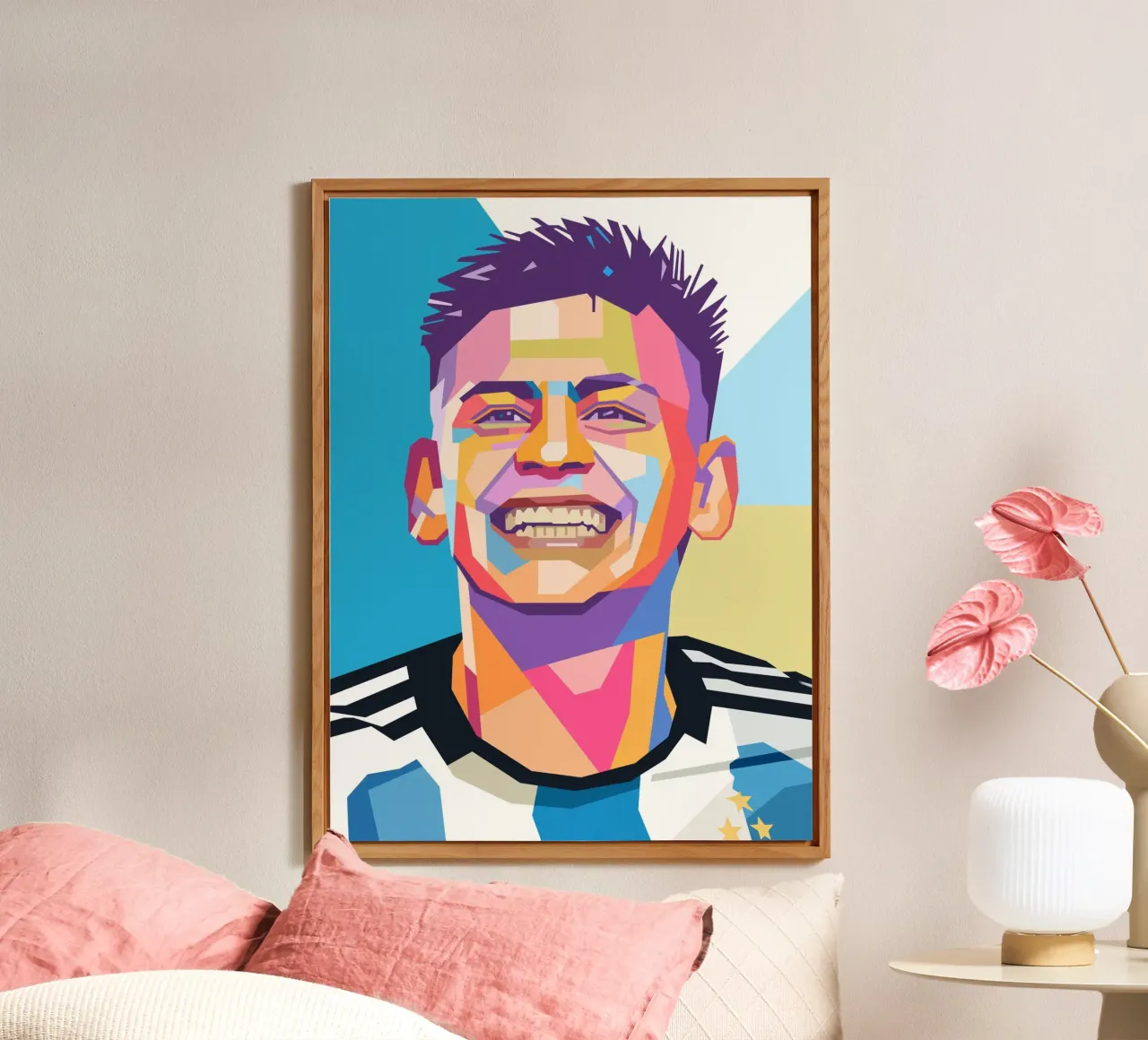 Claudio Echeverri pop art portrait alluminio dibond da Hantamrata