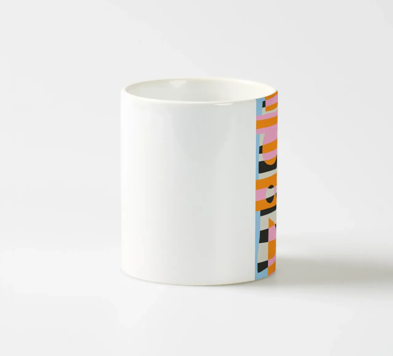 Collage di strisce colorate 05 tazza in ceramica da Little Dean