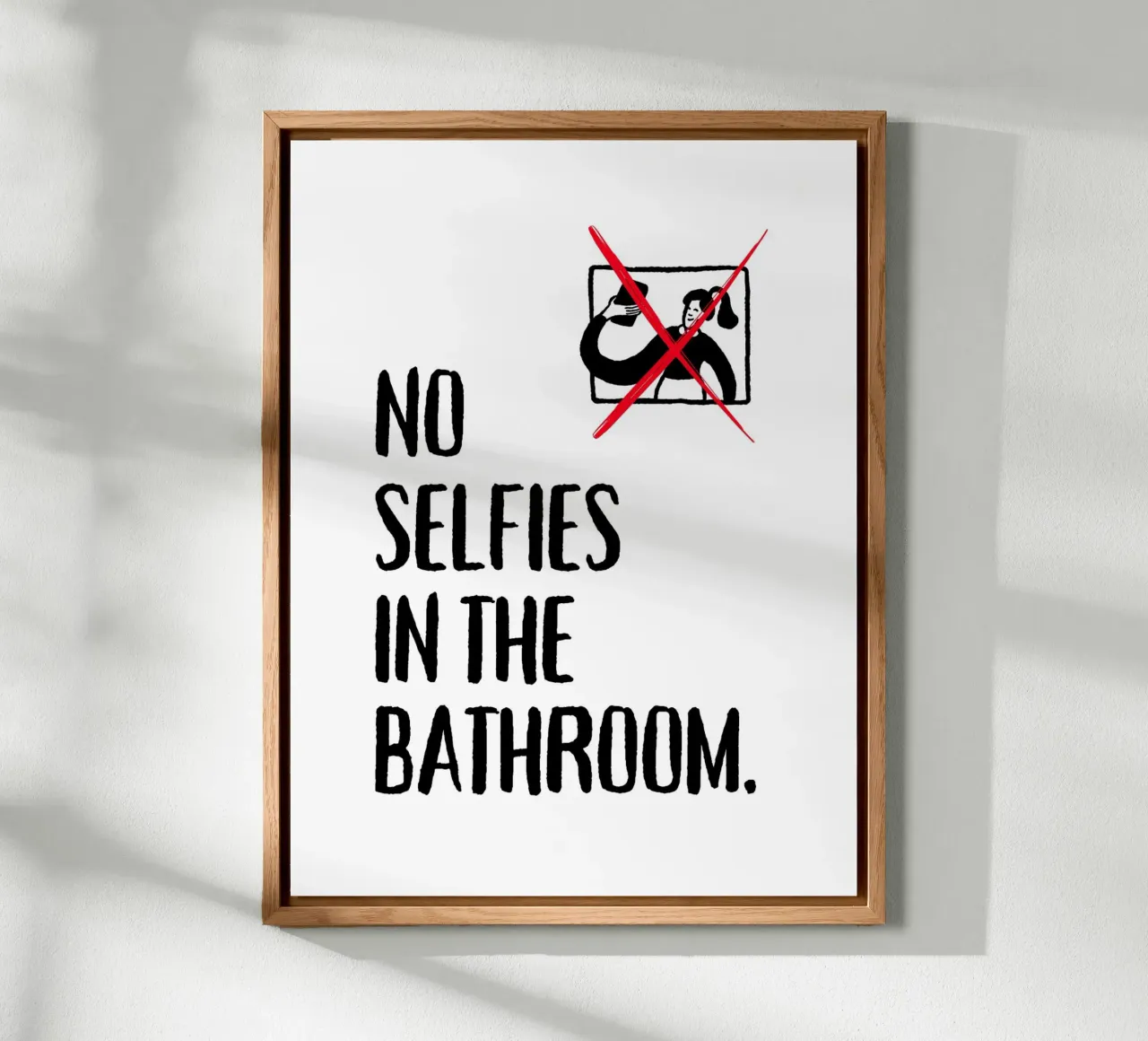 NIENTE SELFIE IN BAGNO. alluminio dibond da ArtDesign by KBK